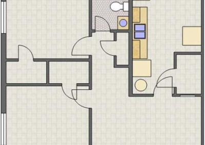 Floorplan: 2 Bedrooms, 1 Bath of Columns Apartments in Auburn, AL